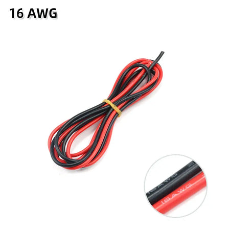 2 Meter Silicon Wire 8 10 12 14 16 18 20 22AWG Heatproof Soft Silicone Silica Gel Wire Cable (1Meter Red+1Meter Black) ) by InterCyprus Trading Ltd