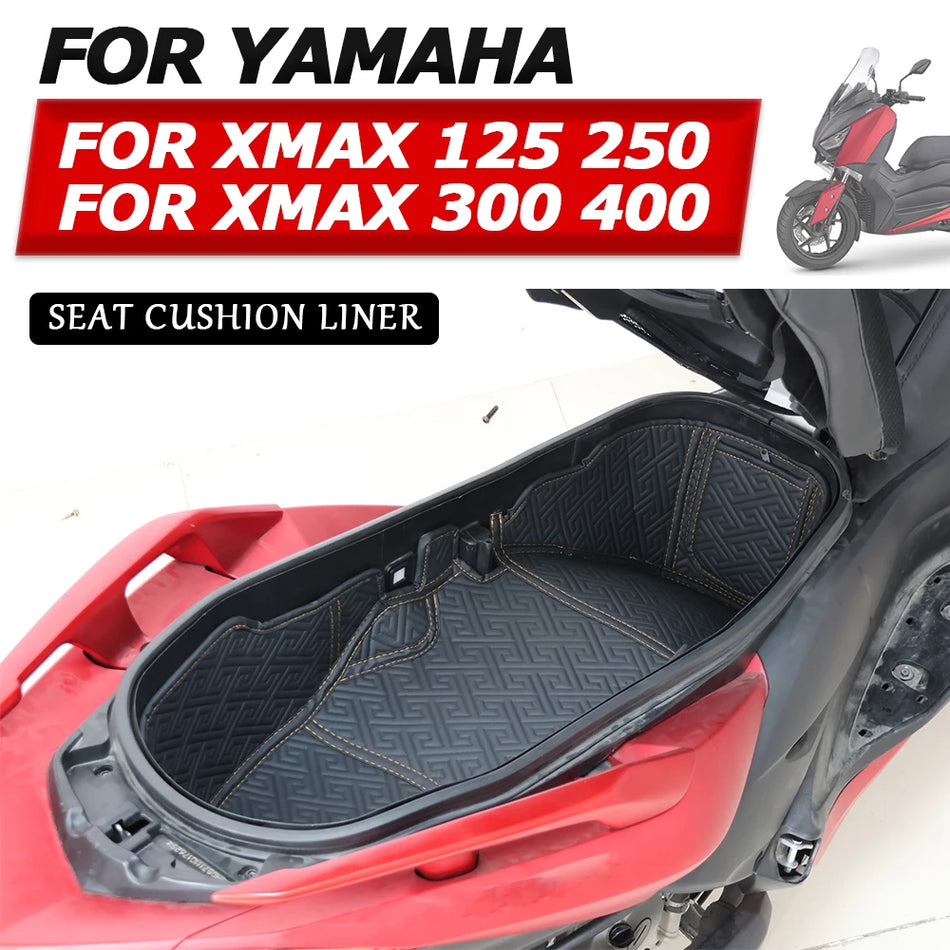 Επένδυση Κουτιού Αποθήκευσης Yamaha XMAX 125 250 300 400 και Μαξιλάρι Κάλυψης Ρεζερβουάρ από Δέρμα Προστατευτικό Καθίσματος για 2017 2019 2020 2021
