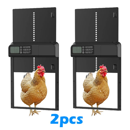 Automatic Chicken Coop Door &ndash; Intelligent Auto Timer Key Version 2PCS
