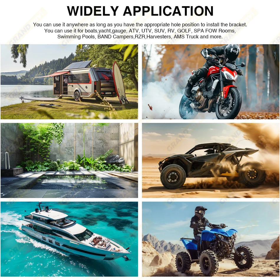 Premium Waterproof Marine MP5 Radio Player with Bluetooth &amp; FM/AM RDS