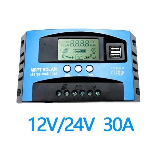Protable Solar Charge Controller MPPT &ndash; Dual USB LCD Display 30A
