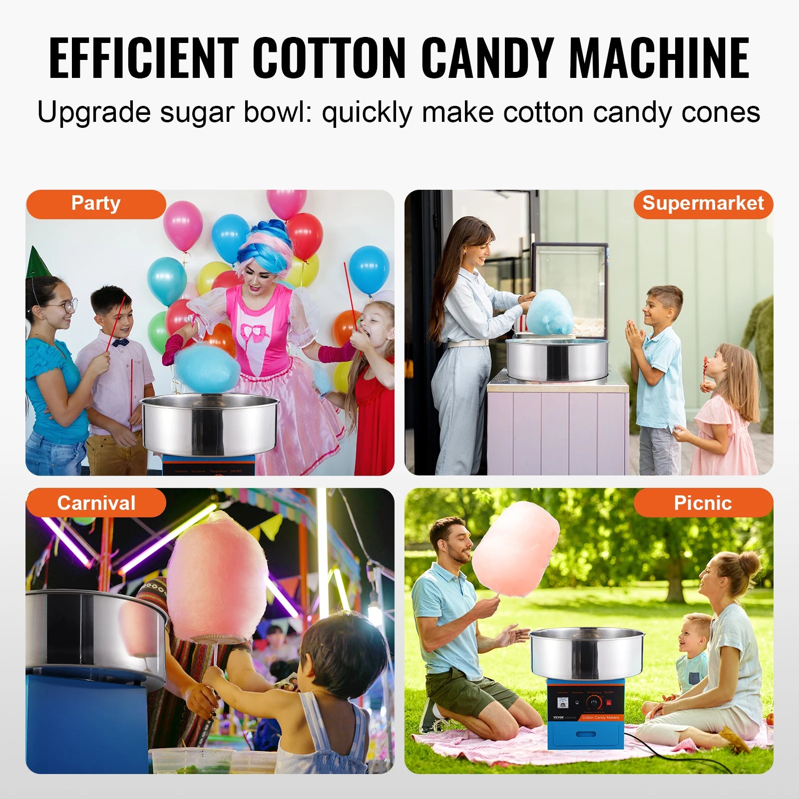 SucceBuy 1000W Cotton Candy Machine &ndash; Fast 6 Per Min