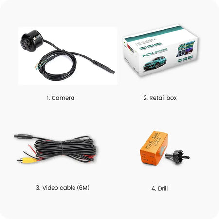 Ahd 1080P Vehicle Backup Camera With Night Vision And Guiding Lines by InterCyprus Trading Ltd
