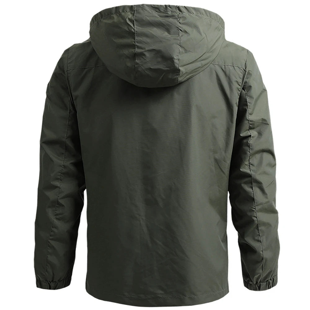Windbreaker Men Tactical Jacket Waterproof Hooded &ndash; Rugged