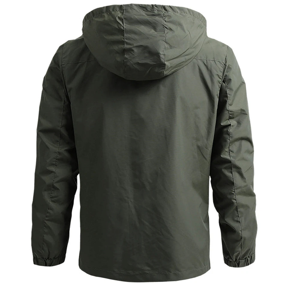 Windbreaker Men Tactical Jacket Waterproof Hooded &ndash; Rugged