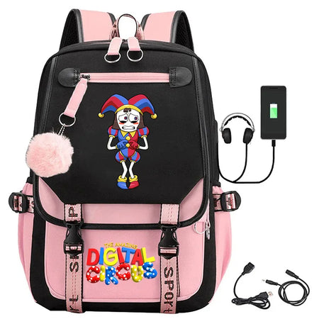 Kawaii Cartoon School Backpack for Boys and Girls