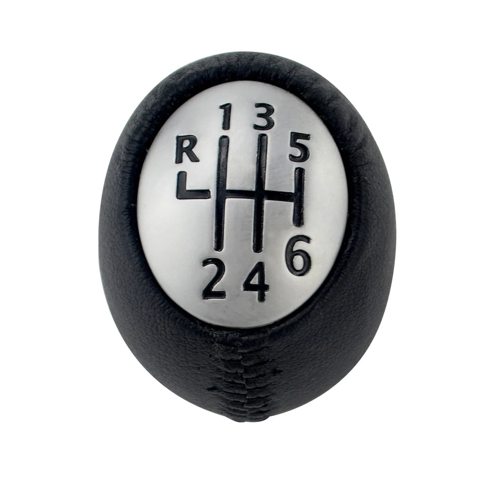 Gear Shift Knob Leather 6-Speed for Renault Megane Scenic Laguna Espace Master, Compatible with Opel and Vauxhall