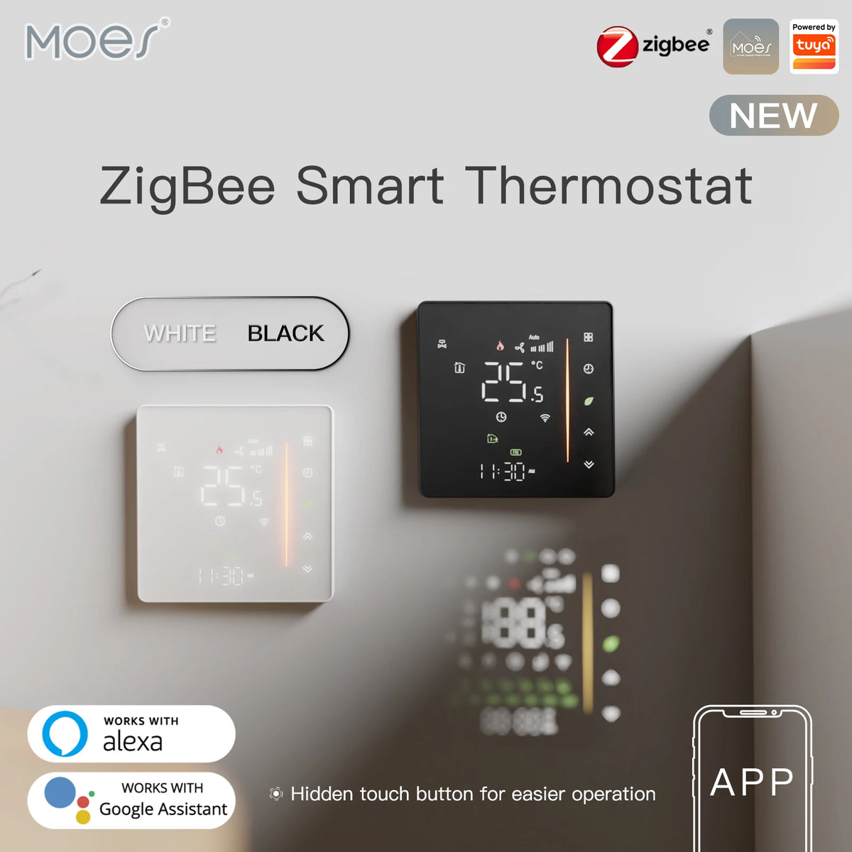MOES Zigbee Thermostat 5A16A &ndash; Programmable Floor Heating