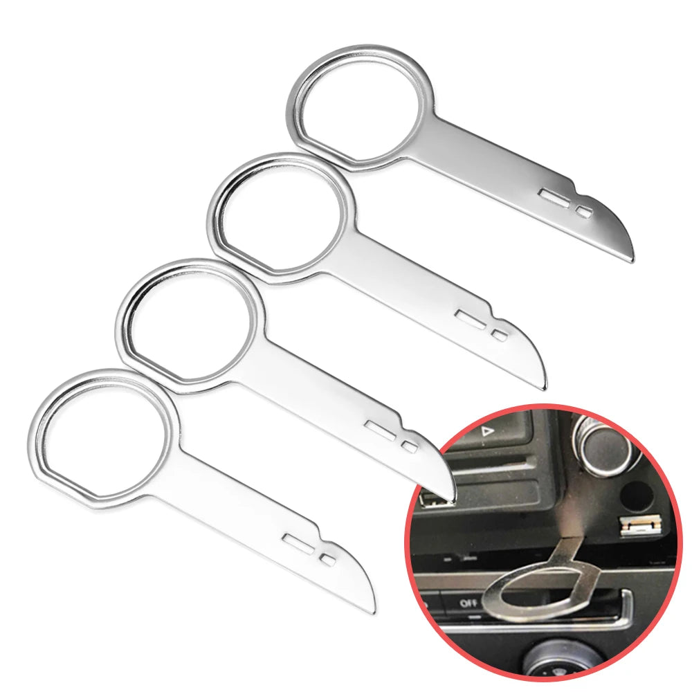 Car Stereo Radio Removal Keys Tool Kit for Audi A4 A3 B6 B8, VW Passat B5 B7, Skoda Octavia A7 A5, and More