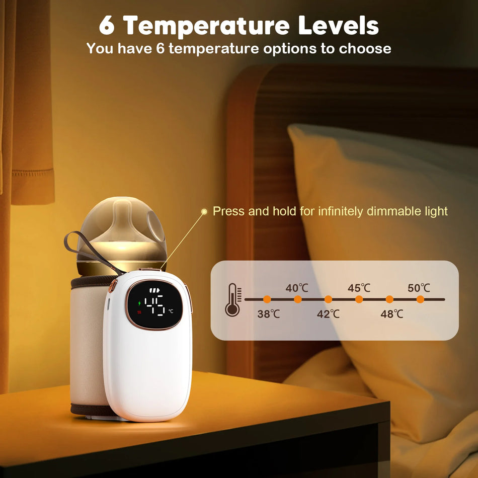 Ασύρματος Θερμαντήρας Μπιμπερό με Φόρτιση USB και Οθόνη Θερμοκρασίας