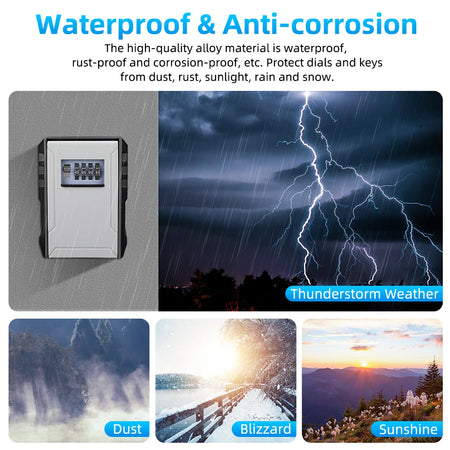 New Key Box 4-Digit Password Safe &ndash; Waterproof Wall Mounted