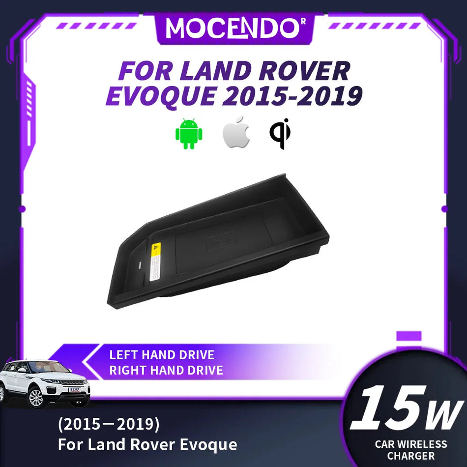 Bezvadu automašīnas lādētājs telefona turētājs Land Rover Evoque 2015-2019