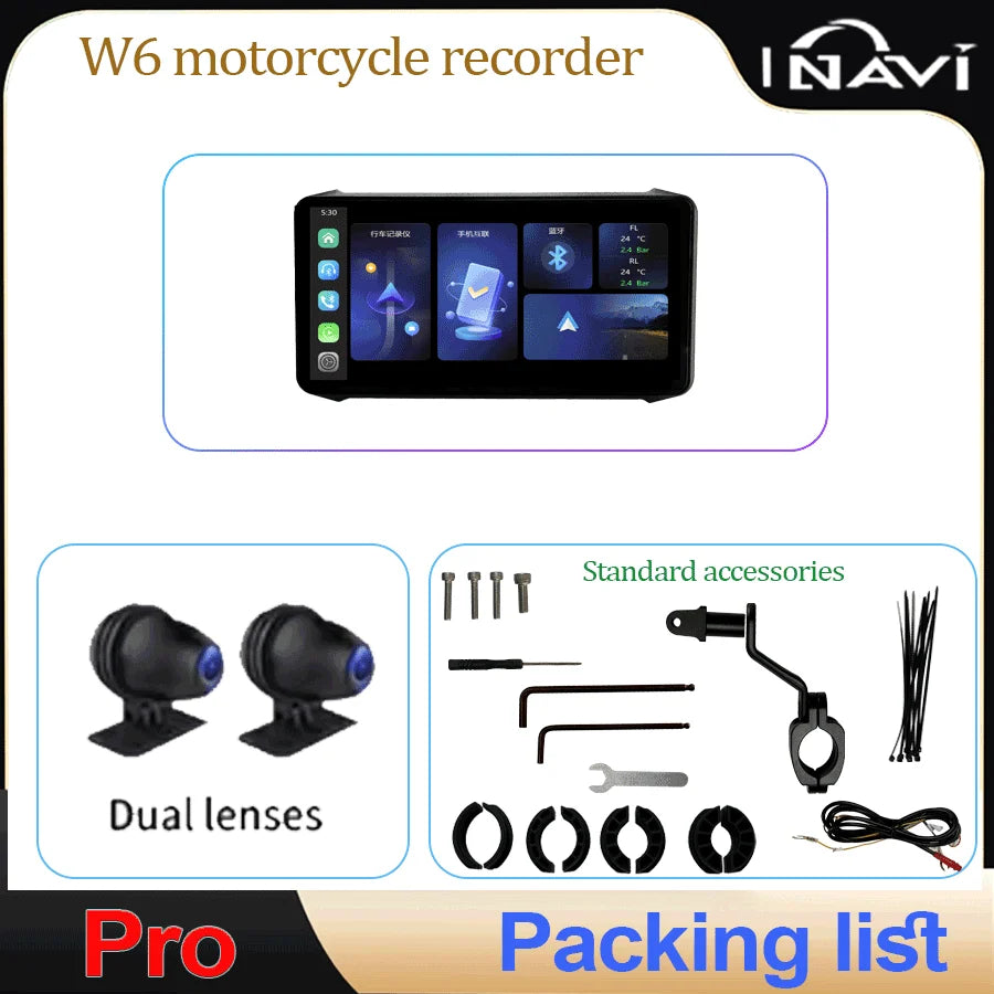 INAVI 6.1 Inch Waterproof LCD Display &ndash; Wireless Carplay Integration PRO