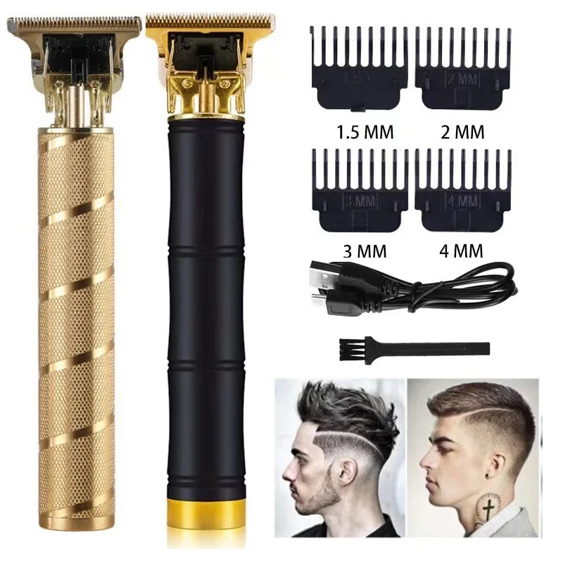 🟠 Electric T9 Hair Clipper Trimmer για τους άνδρες επαναφορτιζόμενη ηλεκτρική ξυριστική μηχανή Barber Hair Cutting Machine Men Beard Trimmer