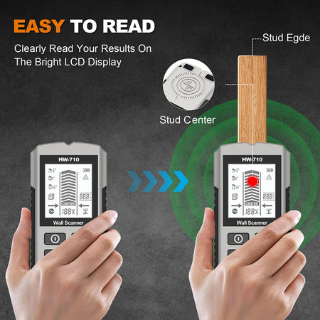 HW-710 6 In 1 Wall Metal Detector &ndash; Detects Studs And Wires