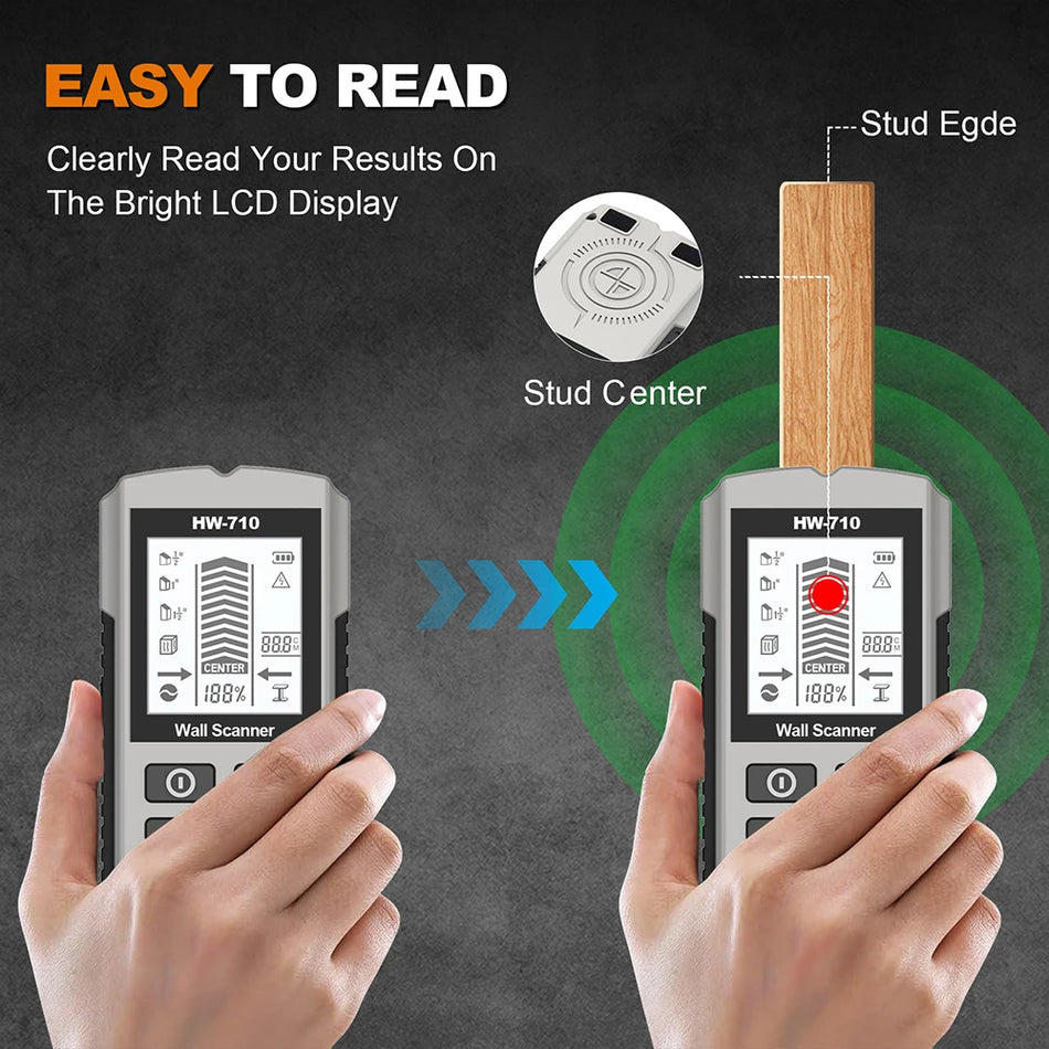 HW-710 6 In 1 Wall Metal Detector &ndash; Detects Studs And Wires