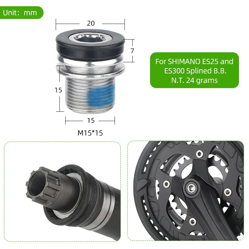 Deemount Bike B.B. Screws M15 &ndash; High Strength Carbon Steel Construction