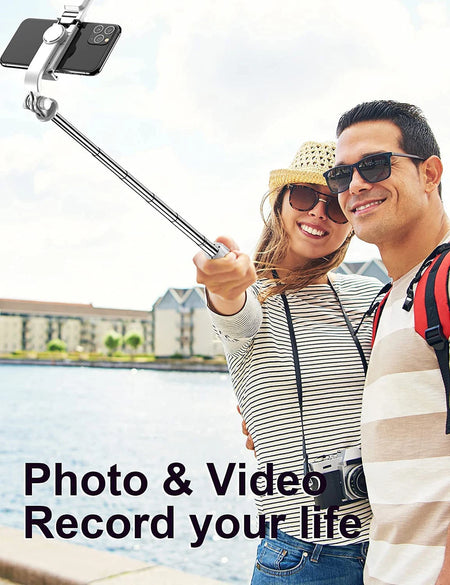 T-WOLF Wireless Bluetooth Selfie Stick Tripod with Fill Light &amp; Remote for Smartphones