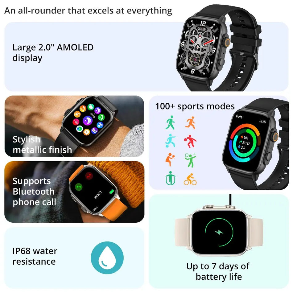 Colmi C81 Smartwatch AMOLED 2.0 AOD 100 Modalità Sport IP68
