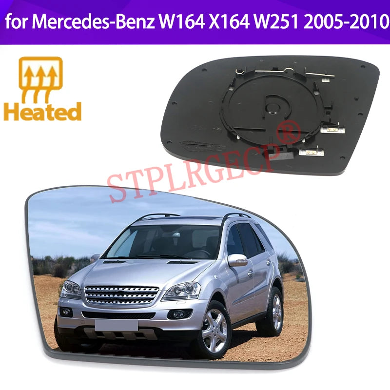 Lente de Vidro do Espelho da Porta Aquecida para Mercedes-Benz W164 X164 W251