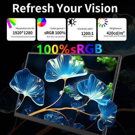 10.5 Inch Portable Monitor &ndash; 100 Percent sRGB Color Accuracy