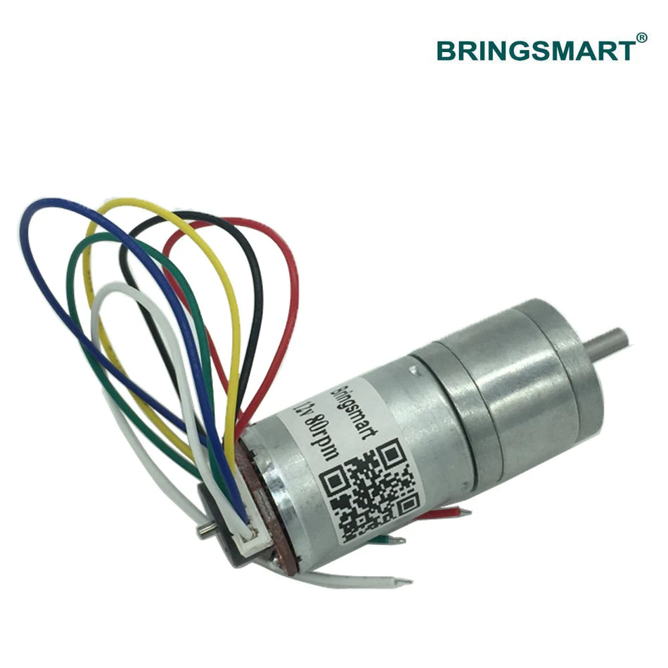 JGA25-371 12V DC Gear Motor with Encoder - 18-1930RPM, Reversible Speed Control
