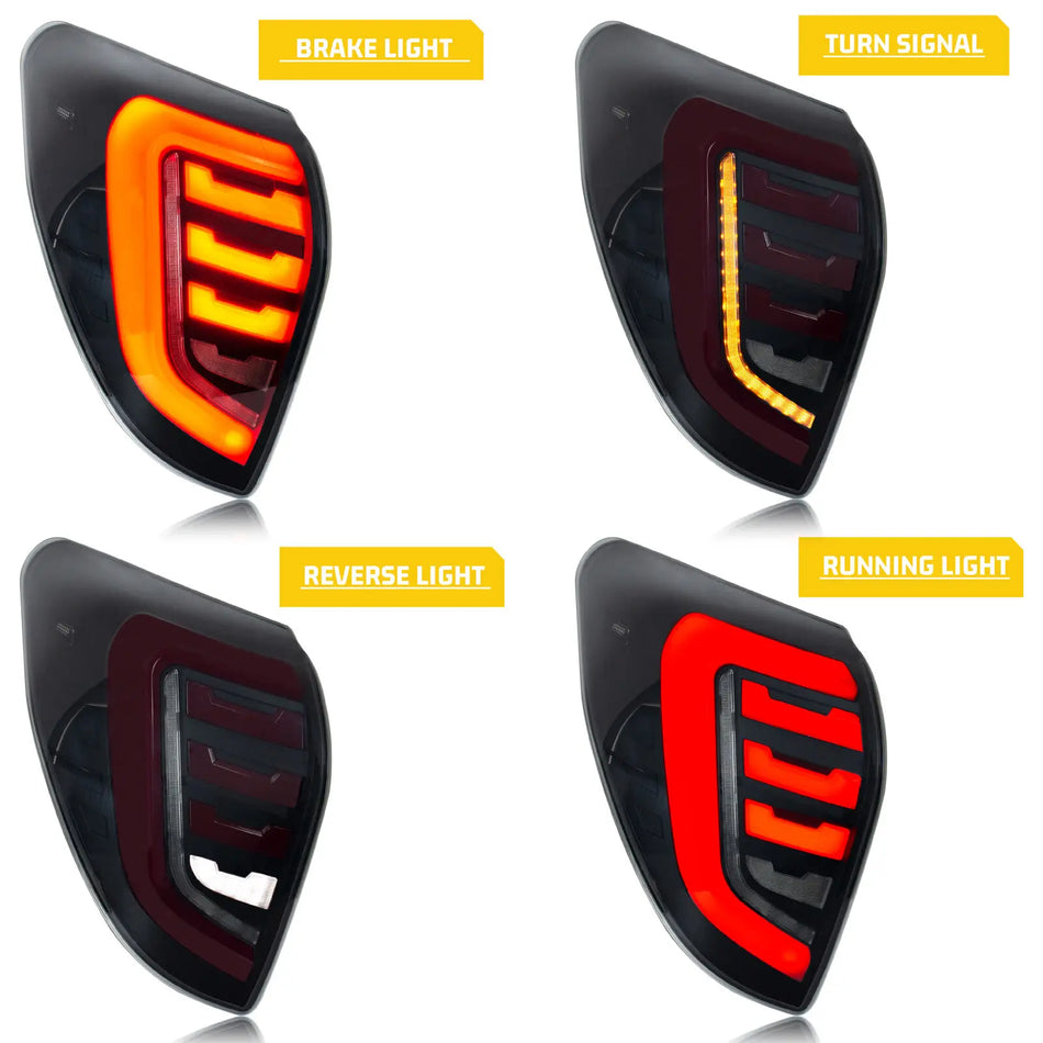 Toyota RAV4 2009-2012 LED zadné svetlá čierne dynamické sekvenčné smerovky, priama náhrada