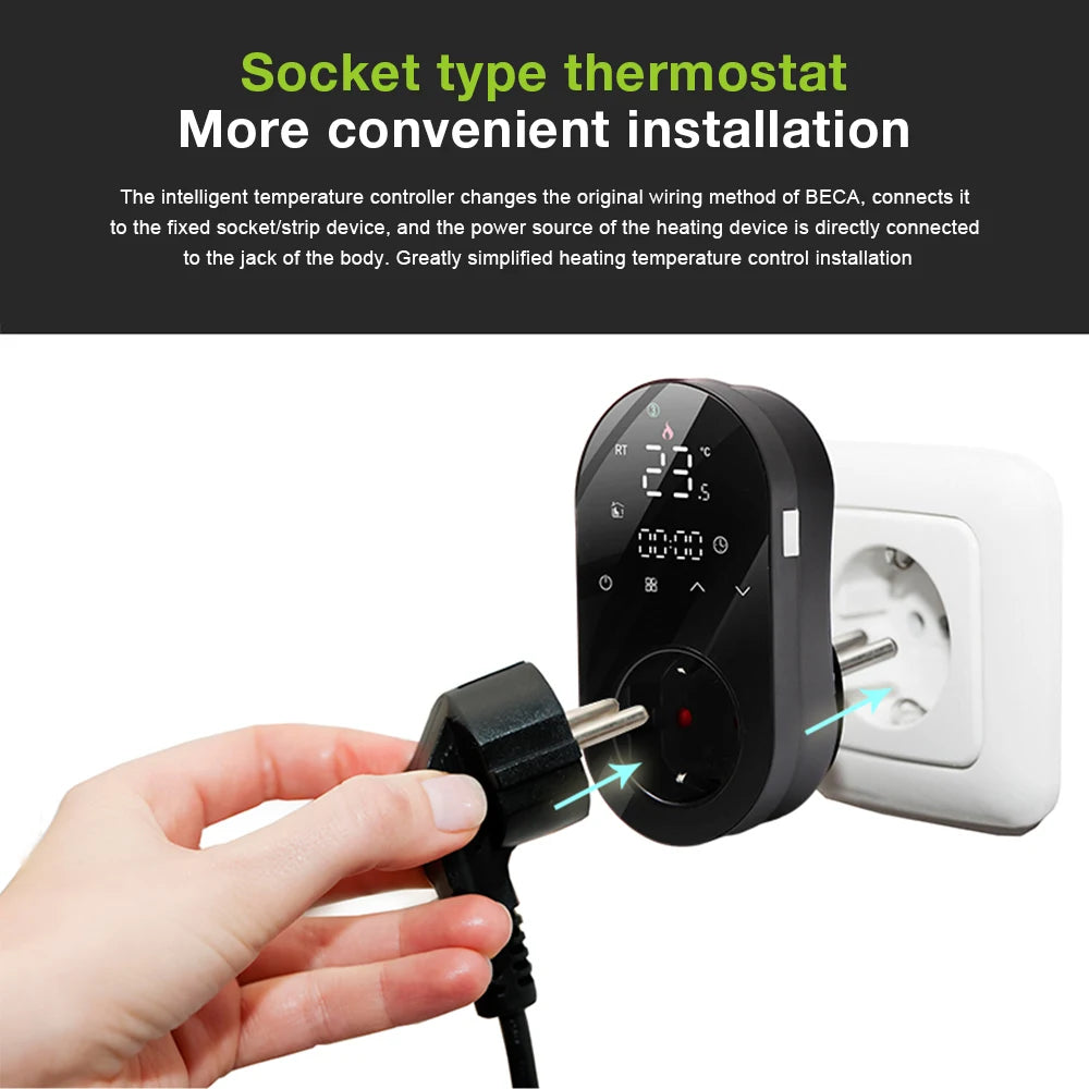 Tuya WiFi Thermostat Socket &ndash; Smart Temperature Control for Efficient Heating