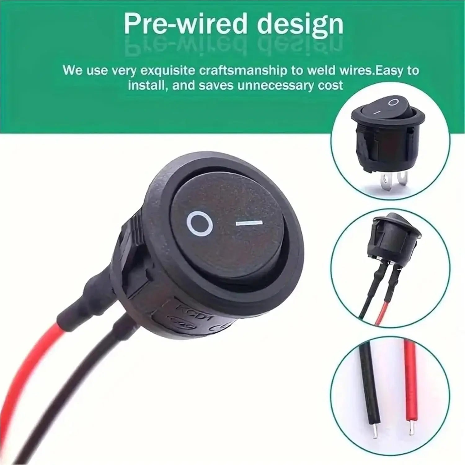 Mini Round Rocker Switch 15mm &ndash; Easy Installation for 12V DC Power Control