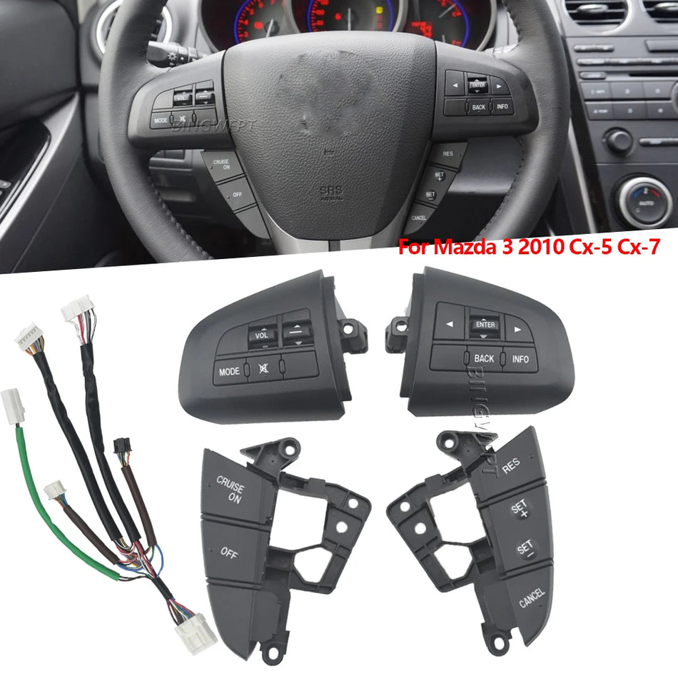 Gumb za nadzor hitrosti, glasnost avdio sistema in ABS za Mazda 3 BL, CX-5, CX-7