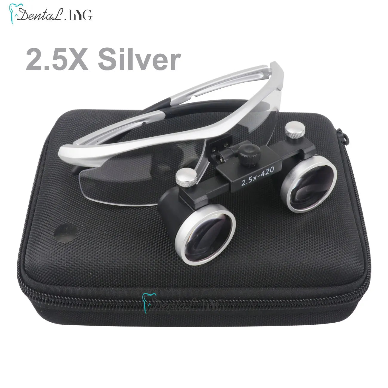 Dentistry Binocular Magnifier 2.5X 3.5X Loupes &ndash; Ultralight 2.5X Silver