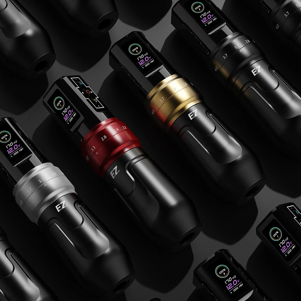 EZ P3 Pro Wireless Tattoo Machine Kit - Adjustable Stroke