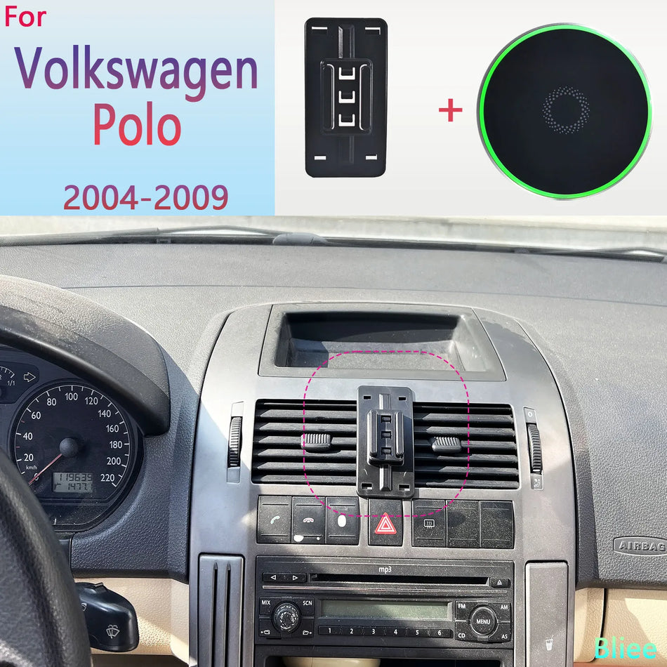VW Polo Magnetisk Telefonhållare 15W Trådlös MagSafe Bas