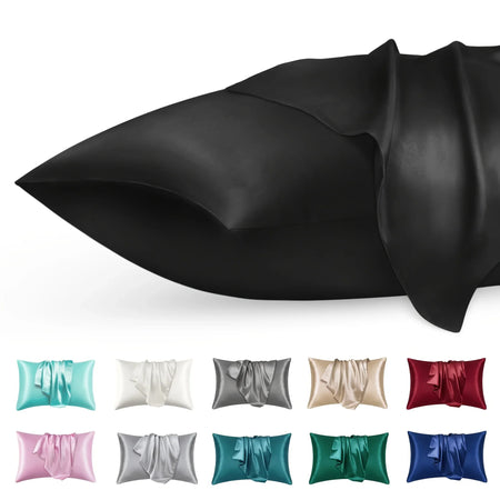 Luxury Satin Envelope Pillowcase Set &ndash; Exceptional Nighttime Hair Protection black / 50x91cm