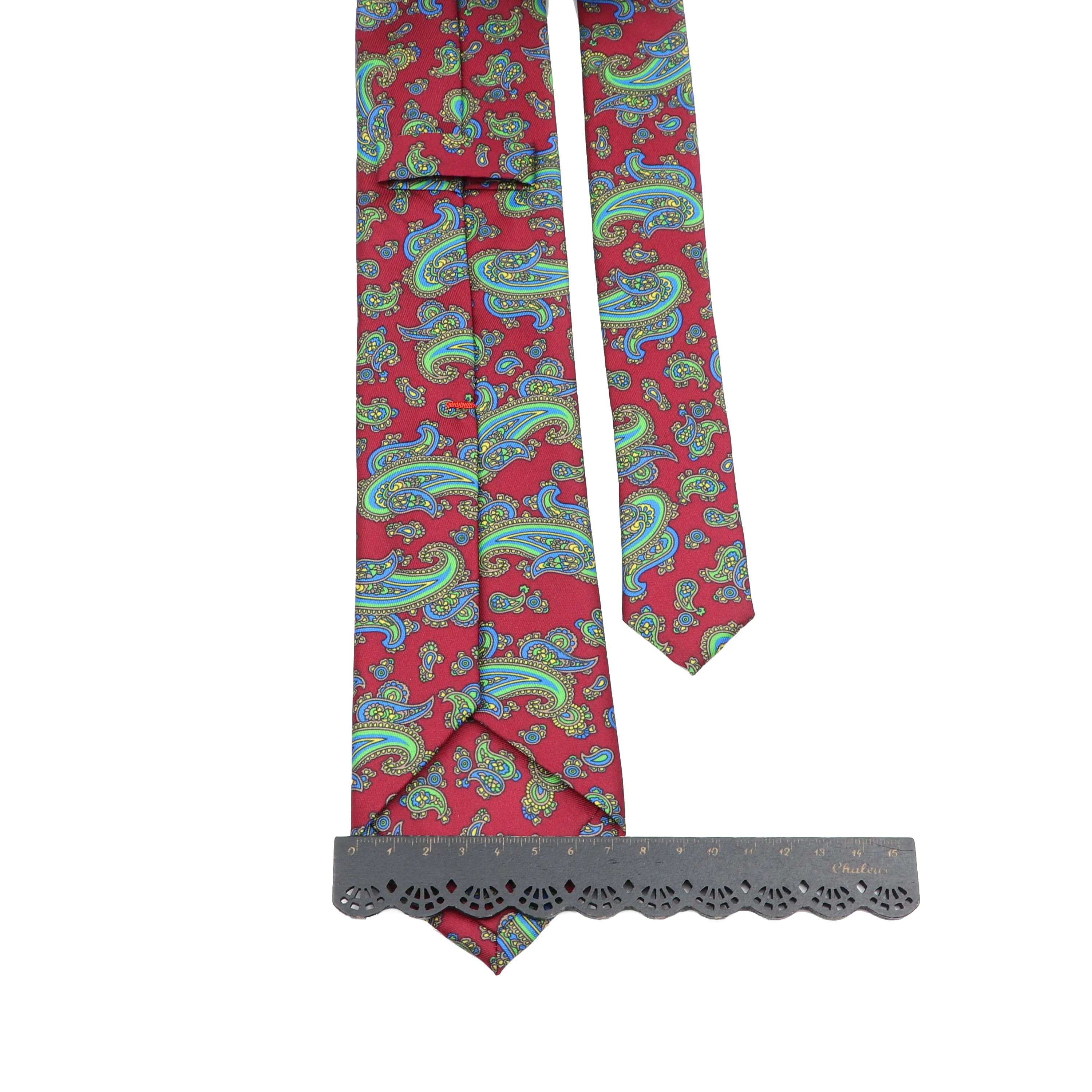 Super Soft Silk Floral Tie for Men in Red and Blue