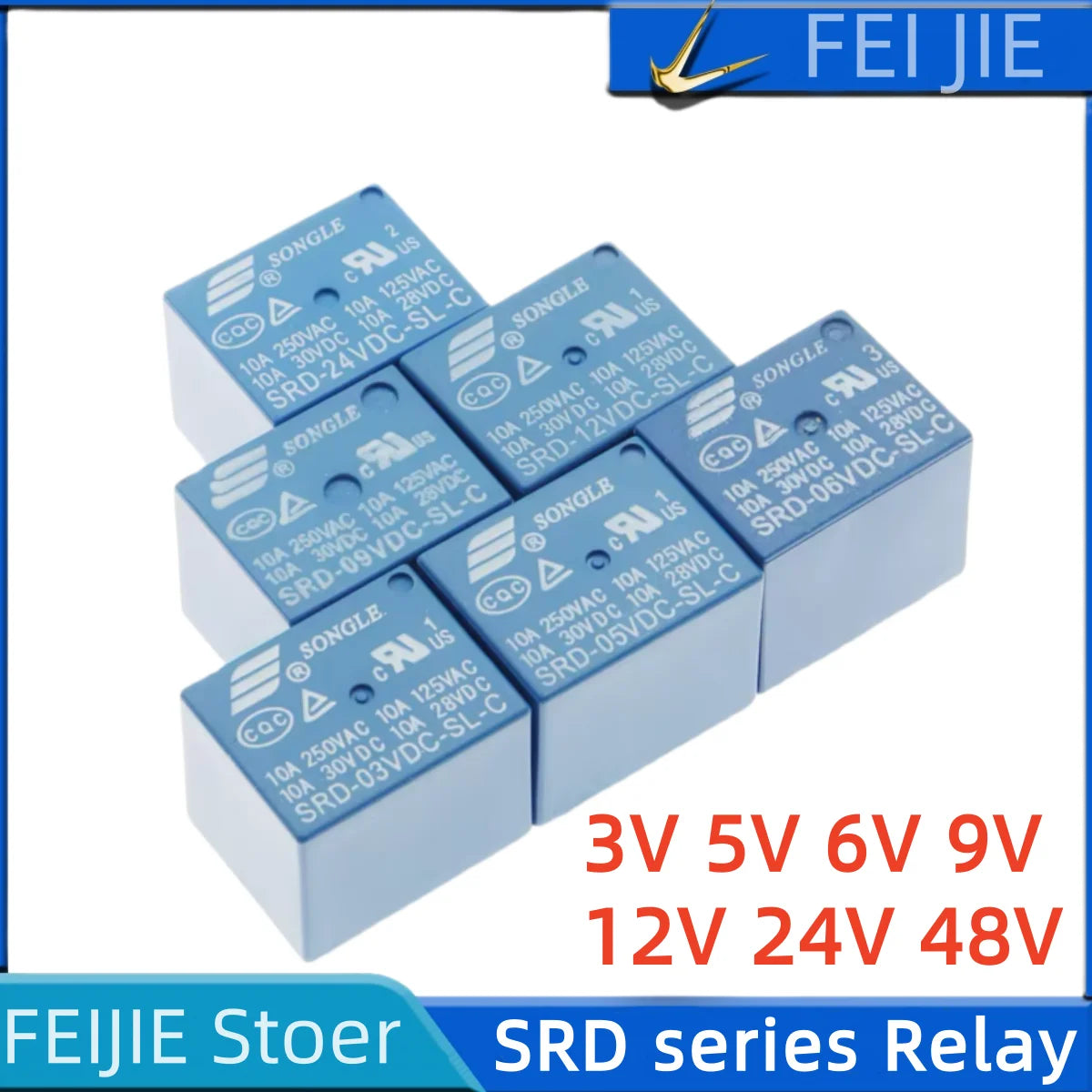 10PCS Relay SRD-05V SL-C &ndash; High-Quality Versatile Voltage Options SRD-48VDC-SL-A 4PIN / CHINA
