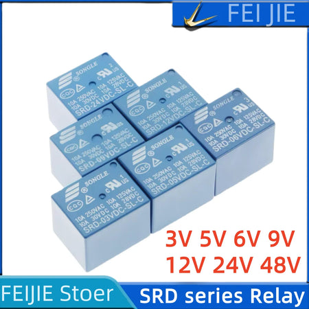 10PCS Relay SRD-05V SL-C &ndash; High-Quality Versatile Voltage Options SRD-48VDC-SL-A 4PIN / CHINA