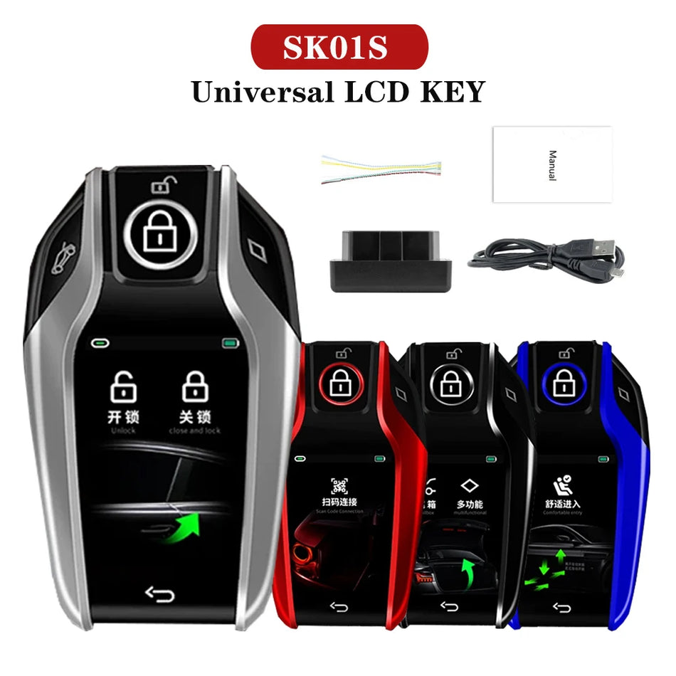 Auton avainperä yleinen älykäs LCD yhteensopiva Ford, BMW, Audi, Mercedes yhdellä napin käynnistyksellä