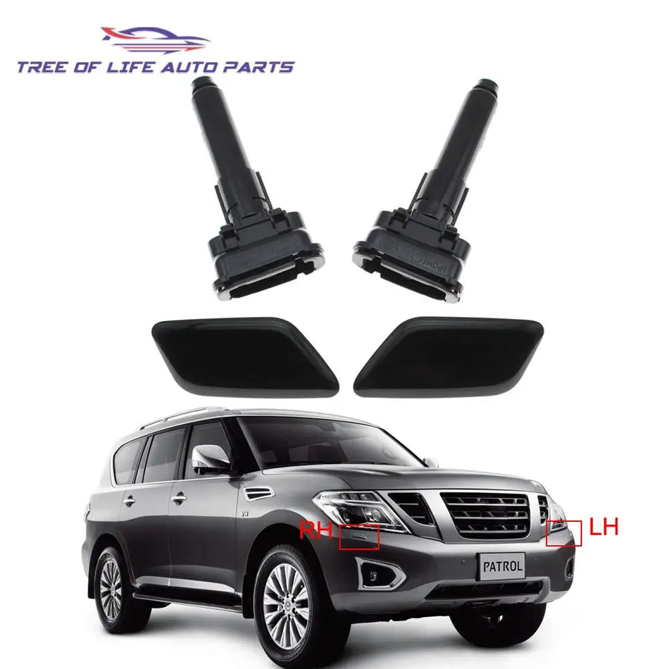 Ugello del lavavetri anteriore dei fari Nissan Patrol con coperchio