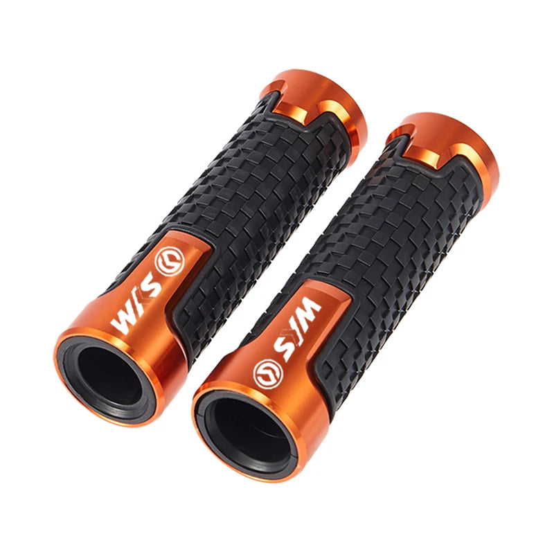 CNC Aluminium Bar End Plugs for 7/8" Motorbike Handlebars Orange