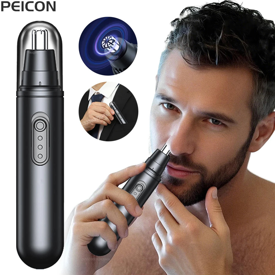 Nose Hair Trimmer USB Rechargeable, Portable Electric Nose and Ear Hair Remover