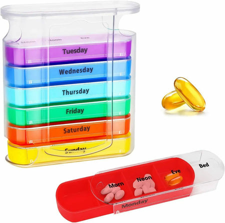 Portable 7 Days 21 Grids Pill Box &ndash; Large Capacity Case TR-CL
