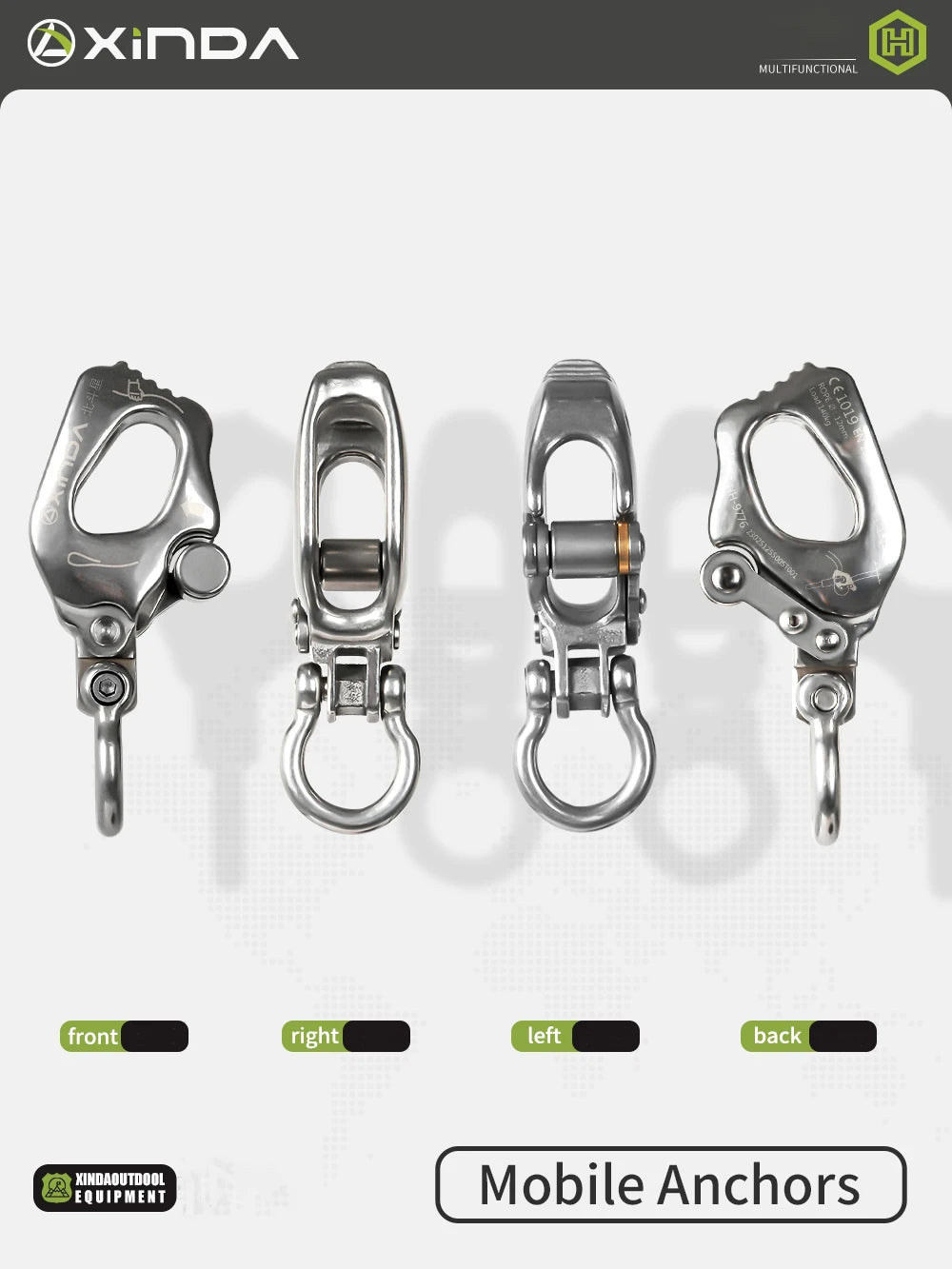 Xinda Climbing Descender &ndash; Stainless Steel Construction