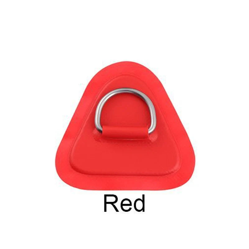 Surfboard D Ring Patch PVC Stainless Steel Triangle Anchor Point for Kayak Canoe Water Sports Rigging Multi-purpose Red