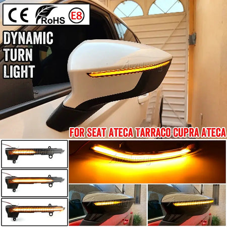 Dynamic LED Side Mirror Signal Lights For SEAT Ateca Tarraco by InterCyprus Trading Ltd