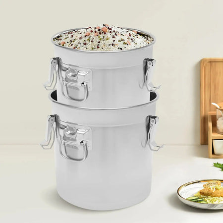 Food-Grade 304 Stainless Steel Rice Storage Bin &ndash; Airtight GERMANY