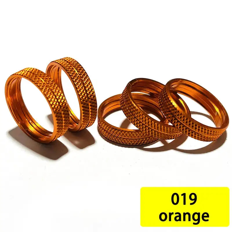 TN81 Reel Seat Ring DIY Repair Aluminum trim ring 5pcs Nut Trim Ring Fishing Rod Winding Check Component Rod Building Accessory 019 orange