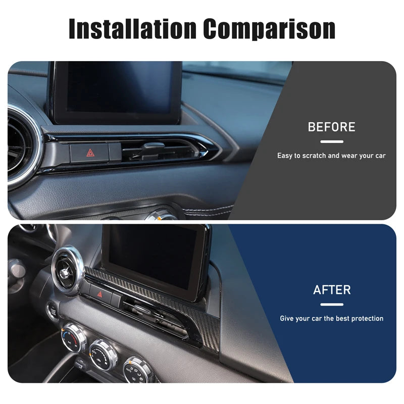 Mazda MX5 ND 2016 2025 için Karbon Fiber Alt Panel Kapağı