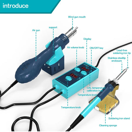 Bakon BK858E 2 In 1 Hot Air Rework Station &ndash; Auto Sleep Mode