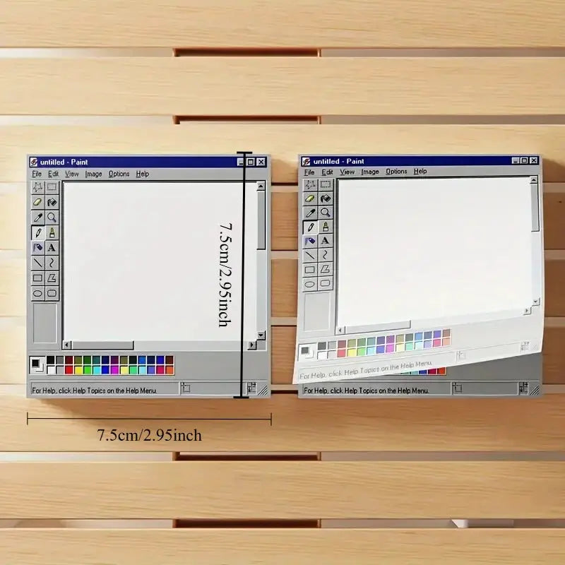 Sticky Notes3 Type 150Sheets Retro Computer Drawing Pad Square Design Perfect for Artists and Office Use Ideal for Creating by InterCyprus Trading Ltd